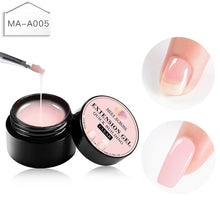 Load image into Gallery viewer, 8ml Quick Building Poly Nail Gel Pink Nude Crystal Jelly Builder UV Gel Finger Extension Nail Art Crystal UV Resin Gel Tips
